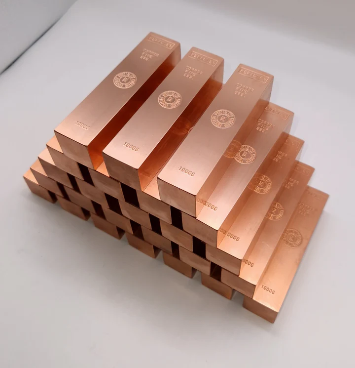 Copper ignots